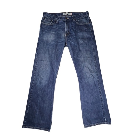 Levis 527 Low Bootcut Jeans Mens 34x32 Y2K Blue Medium Dark Wash Denim Western - Picture 2 of 10